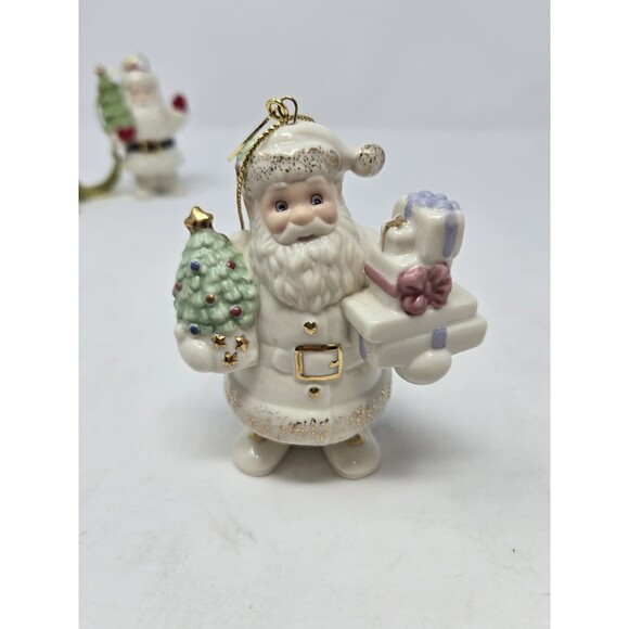 LENOX CHRISTMAS ORNAMENT BUNDLE LOT OF 3 SANTA CLAUS X 2 TREE ORNAMENT CLUB - Picture 10 of 13